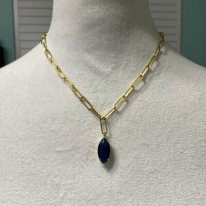 Blue Sapphire Bradshaw Necklace by Melinda Maria. 18 inches
